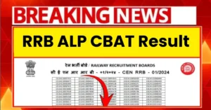 RRB ALP CBAT Result 2025