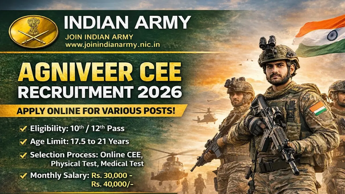 Indian Army Agniveer CEE Online Form 2026